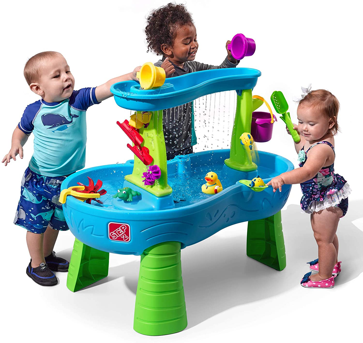 Step2 Rain Showers Splash Pond Water Table | Kids Water Play Table with 13-Pc Accessory Set