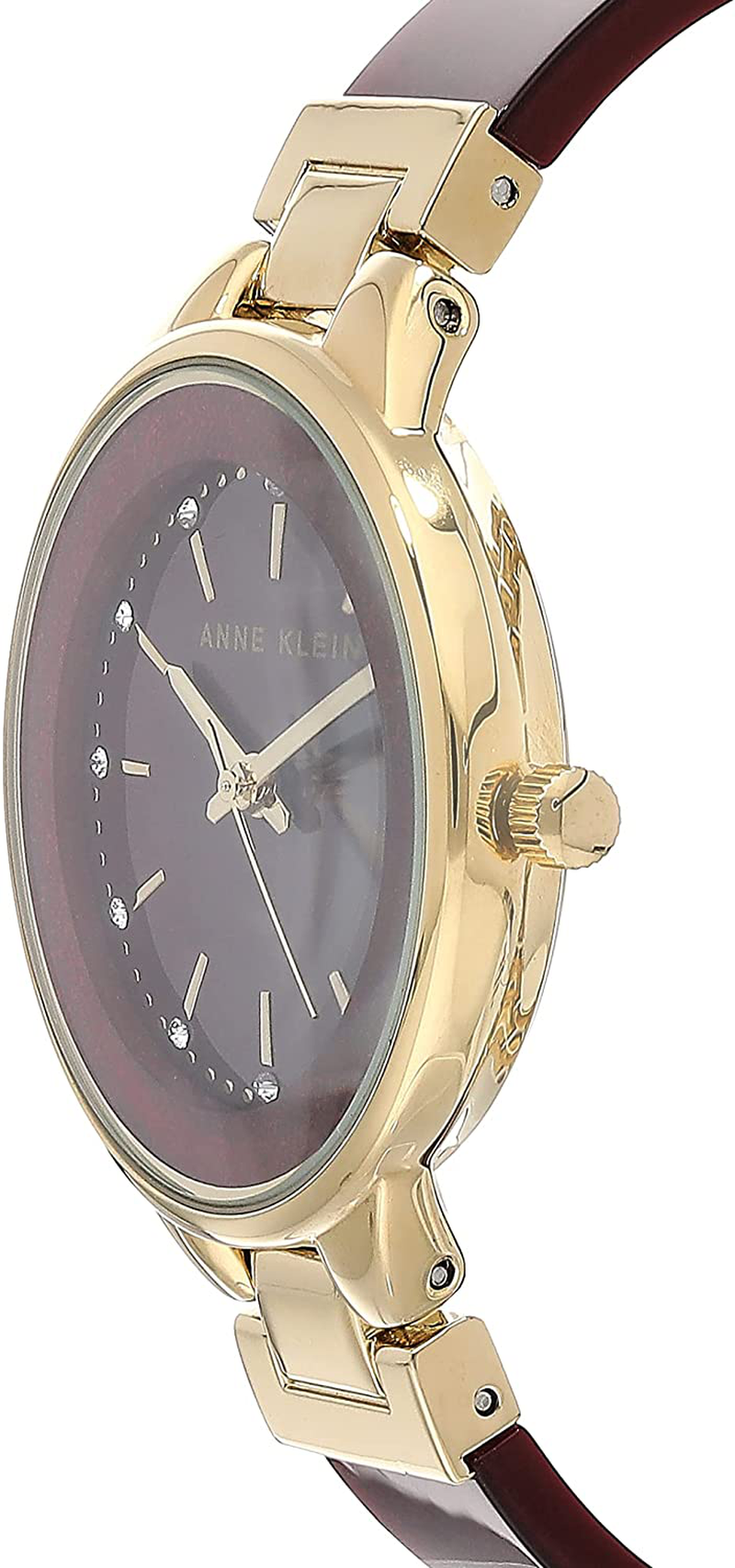 Anne Klein Women'S Premium Crystal Accented Resin Bangle Watch
