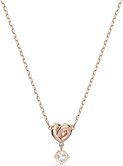 SWAROVSKI Women'S Lifelong Heart Crystal Jewelry Collection, Rose Gold Tone & Rhodium Finish