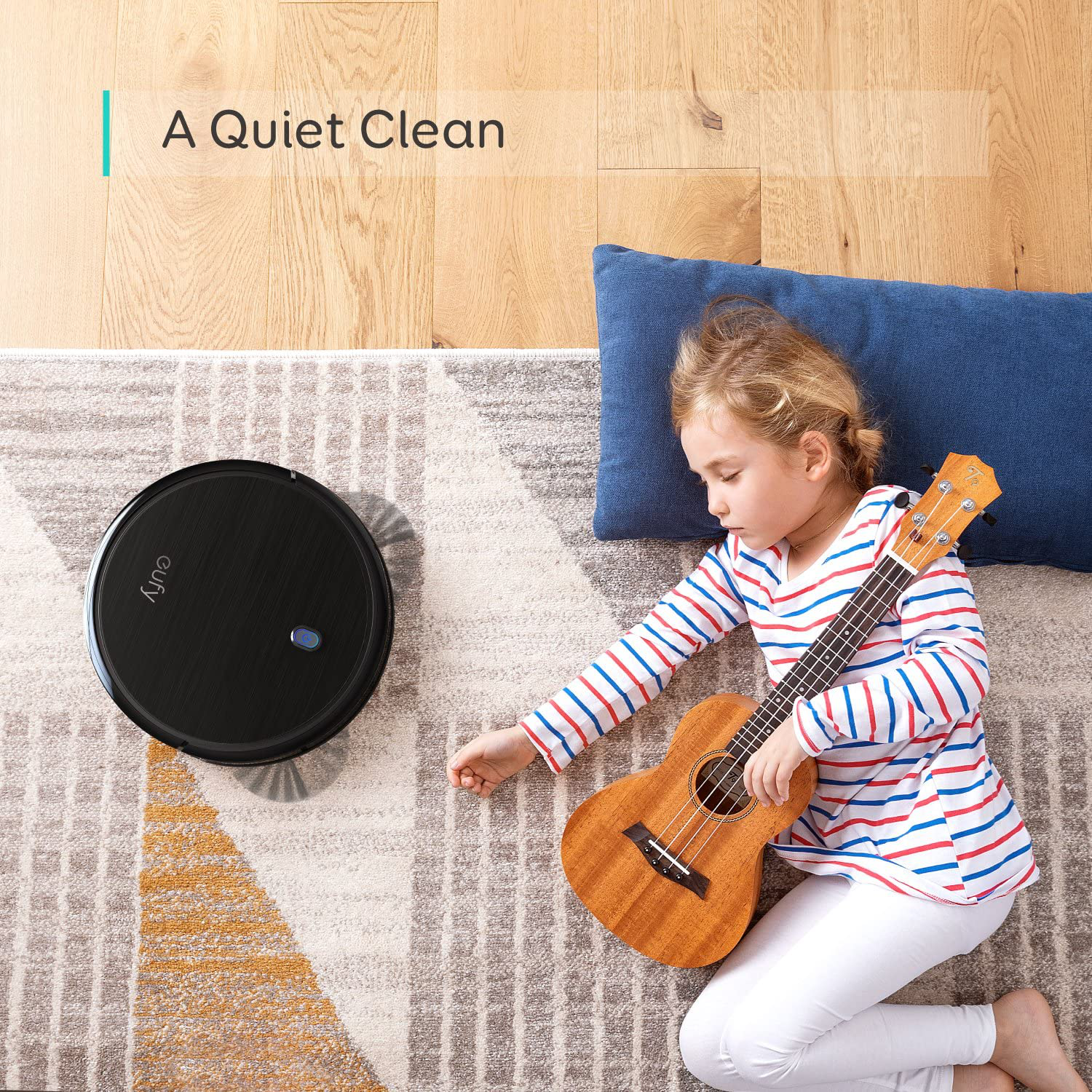 Eufy by Anker, Boostiq Robovac 11S (Slim), Robot Vacuum Cleaner, Super-Thin, 1300Pa Strong Suction, Quiet, Self-Charging Robotic Vacuum Cleaner, Cleans Hard Floors to Medium-Pile Carpets