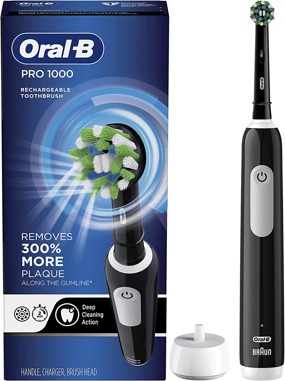 Oral-B Pro 1000 Crossaction Electric Toothbrush, Black