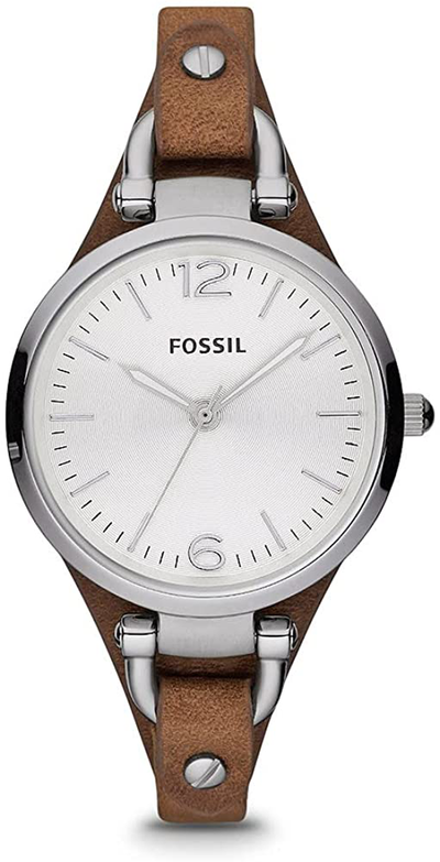 Fossil Women'S Georgia Quartz Stainless Steel and Leather Casual Watch