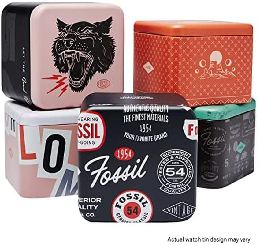 Fossil Men'S Copeland Stainless Steel Quartz Watch with Leather Strap