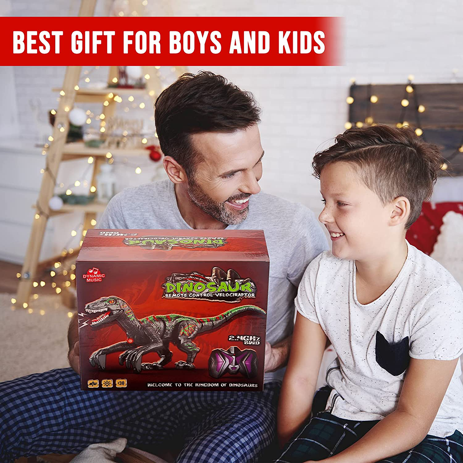 Remote Control Dinosaur Toys for Kids 5-7,Kids Dinosaur Toys for 5 6 7 8 9 10+ Year Old Boys Dinosaur Robot Walking Velociraptor with Light Sounds USB Charge Birthday Gifts for Boys Girls 4-8