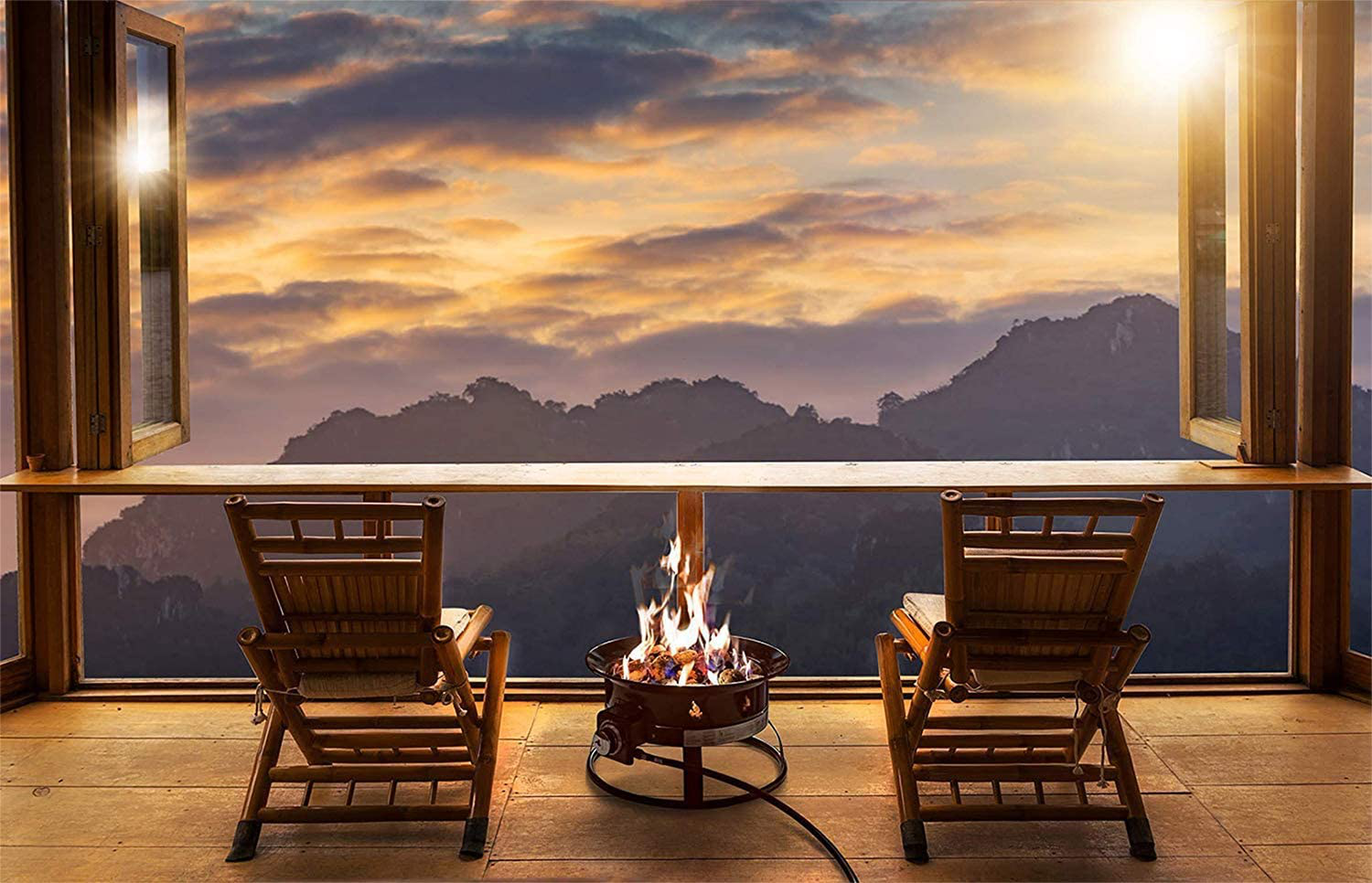 Outland Living Firebowl 893 Deluxe Outdoor Portable Propane Gas Fire Pit with Cover & Carry Kit, 19-Inch Diameter 58,000 BTU