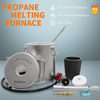 GONGYI 6KG Original Propane Melting Furnace Full Stainless Steel 304 for Scrap Metal Recycle Melting Copper Aluminum Includes Crucible and Tongs 6 Kg