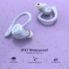 COMISO Wireless Earbuds, True Wireless in Ear Bluetooth 5.0 with Microphone, Deep Bass, IPX7 Waterproof Loud Voice Sport Earphones with Charging Case for Outdoor Running Gym Workout (Lavender)
