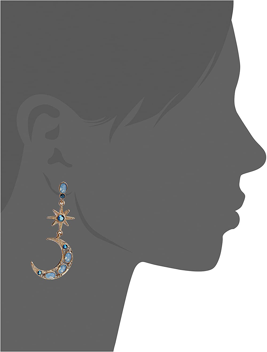 Celestial Moon & Star Drop Earrings