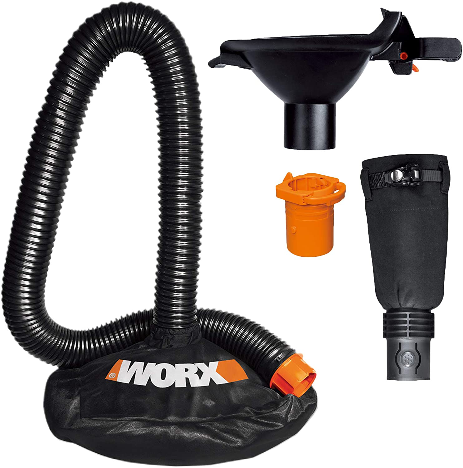 WORX WA4058 Leafpro Universal Leaf Collection System for All Major Blower/Vac Brands, Black/Orange