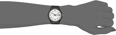 Swatch Women'S None Quartz Silicone Strap, Black, 19 Casual Watch (Model: GB743)