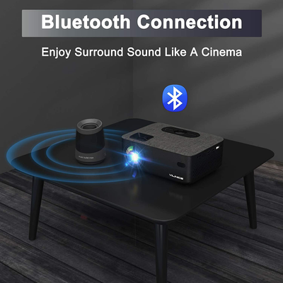 Wifi Projector, VILINICE 5000L Mini Bluetooth Movie Projector ,Portable Phone Projector with Wireless Mirroring,1080P and 240" Supported, Compatible with Fire Stick,Hdmi,Vga,Usb,Tv,Box,Laptop,Dvd