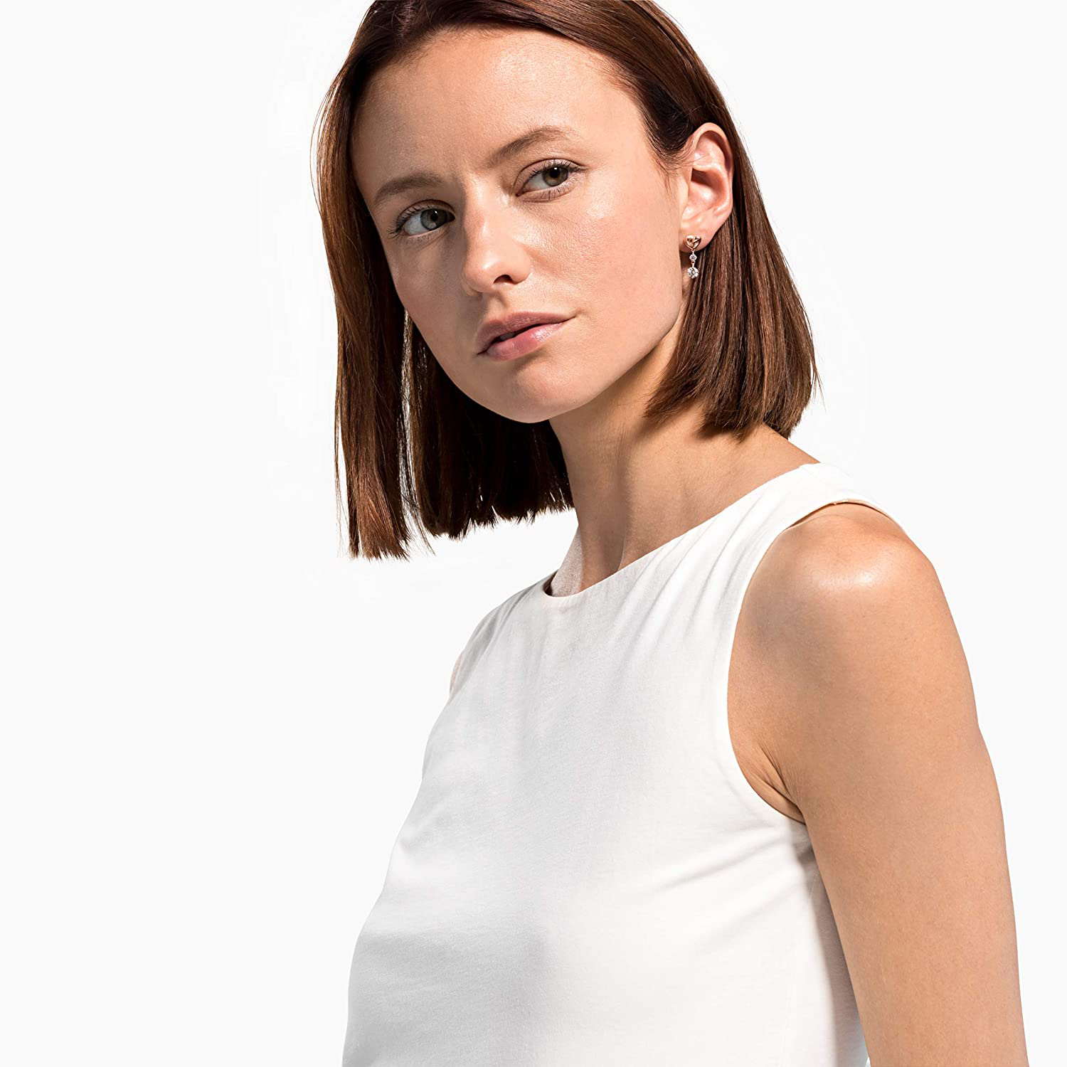 SWAROVSKI Women'S Lifelong Heart Crystal Jewelry Collection, Rose Gold Tone & Rhodium Finish