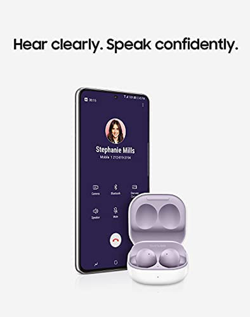 SAMSUNG Galaxy Buds 2 True Wireless Earbuds Noise Cancelling Ambient Sound Bluetooth Lightweight Comfort Fit Touch Control US Version, Lavender