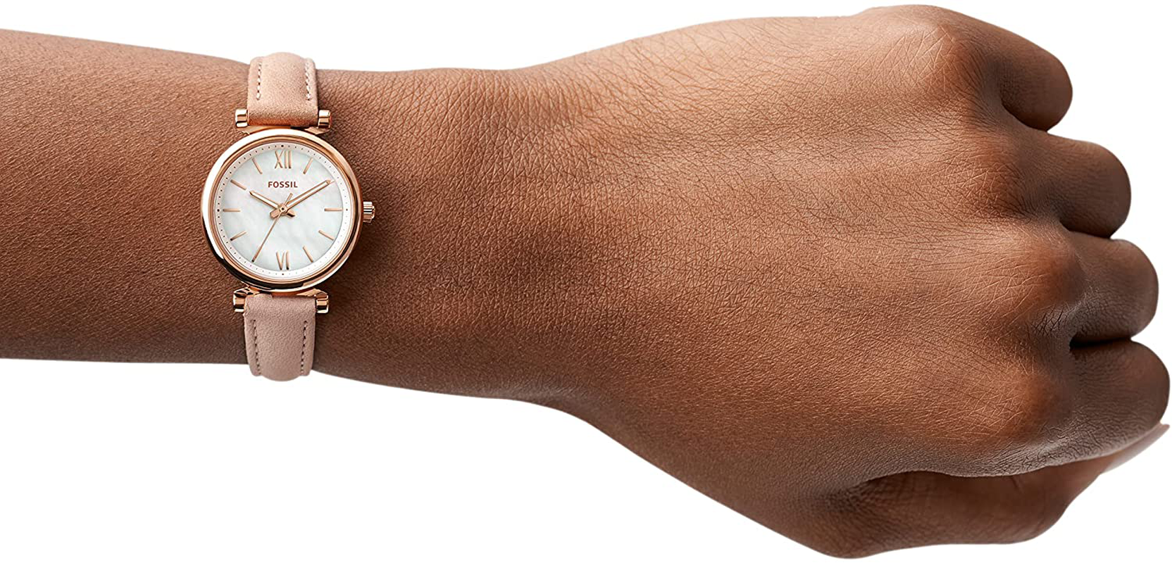 Fossil Women'S Carlie Mini Stainless Steel and Leather Quartz Watch