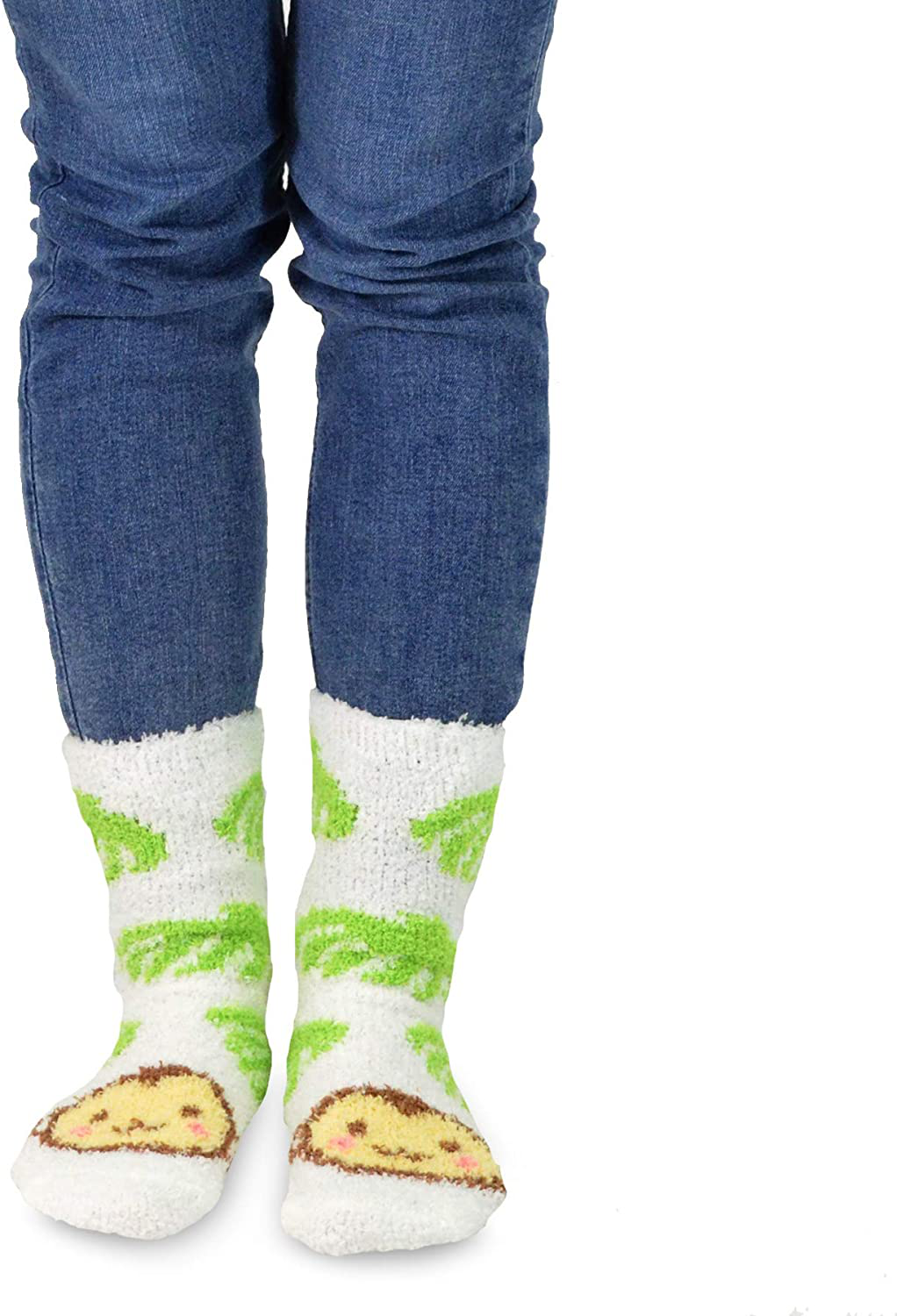 Teehee Winter Holiday Fun Fuzzy Crew Socks for Women 9-Pair with Gift Box