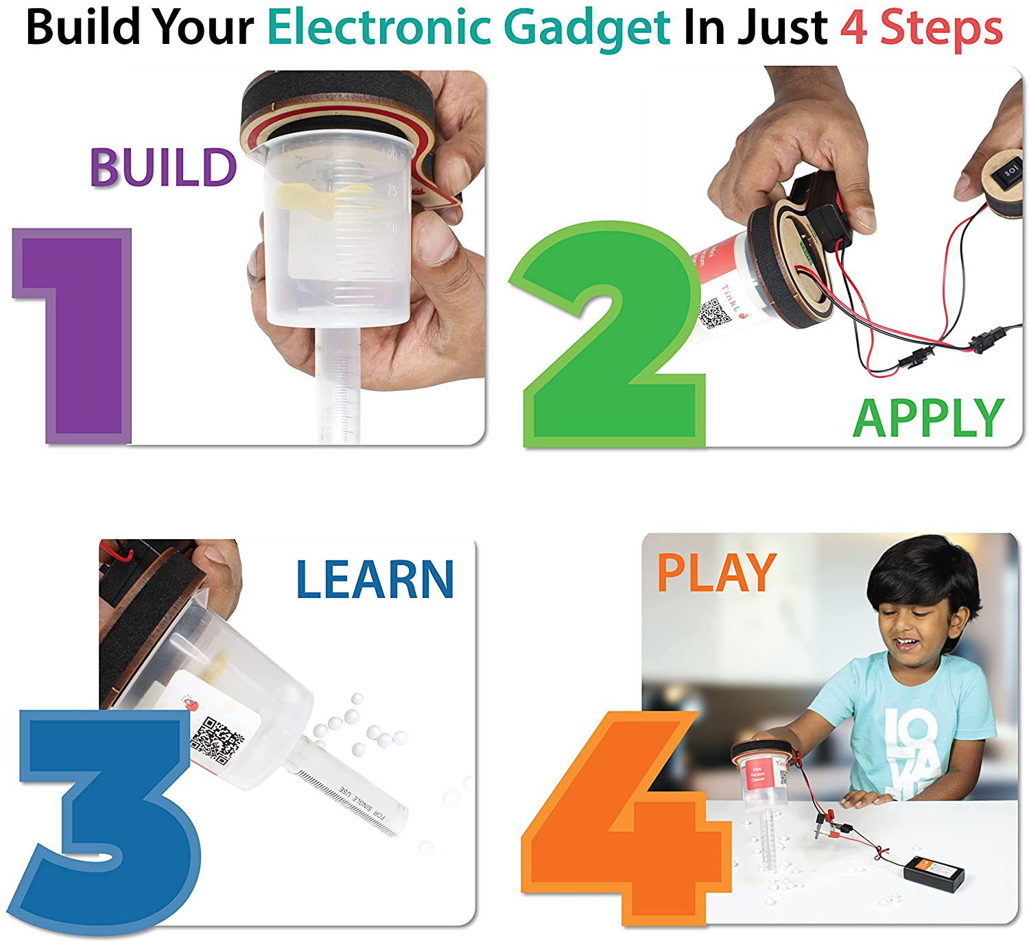 Butterflyedufields Electric Motor Kit - 20+ Science Experiments Electronics Kit for Kids - DIY STEM Educational Learning Science Toys for 5 6 7 8 9 10 Years Old Boys and Girls