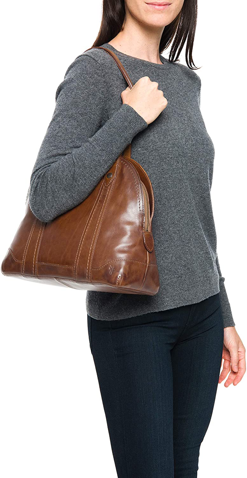 Frye Melissa Leather Domed Zip Satchel