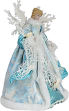 14" Inch Standing Aqua Angel Christmas Tree Topper or Table Top 148510