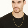 KISPER 18K Gold over Stainless Steel Hip Hop Rope Chain Necklace