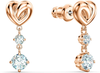 SWAROVSKI Women'S Lifelong Heart Crystal Jewelry Collection, Rose Gold Tone & Rhodium Finish