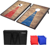 Gosports Classic Cornhole Set – Includes 8 Bean Bags, Travel Case and Game Rules (Choice of Style)