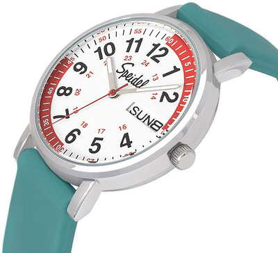 Speidel Scrub 30 Medical Watch Version 2 - Pulsometer, Date Window, 24 Hour Marks, Second Hand, Luminous Hands