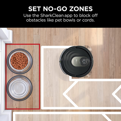 Shark AV2001WD AI VACMOP 2-In-1 Robot Vacuum and Mop with Self-Cleaning Brushroll, LIDAR Navigation, Home Mapping, Perfect for Pet Hair, Works with Alexa, Wi-Fi Black/Brass