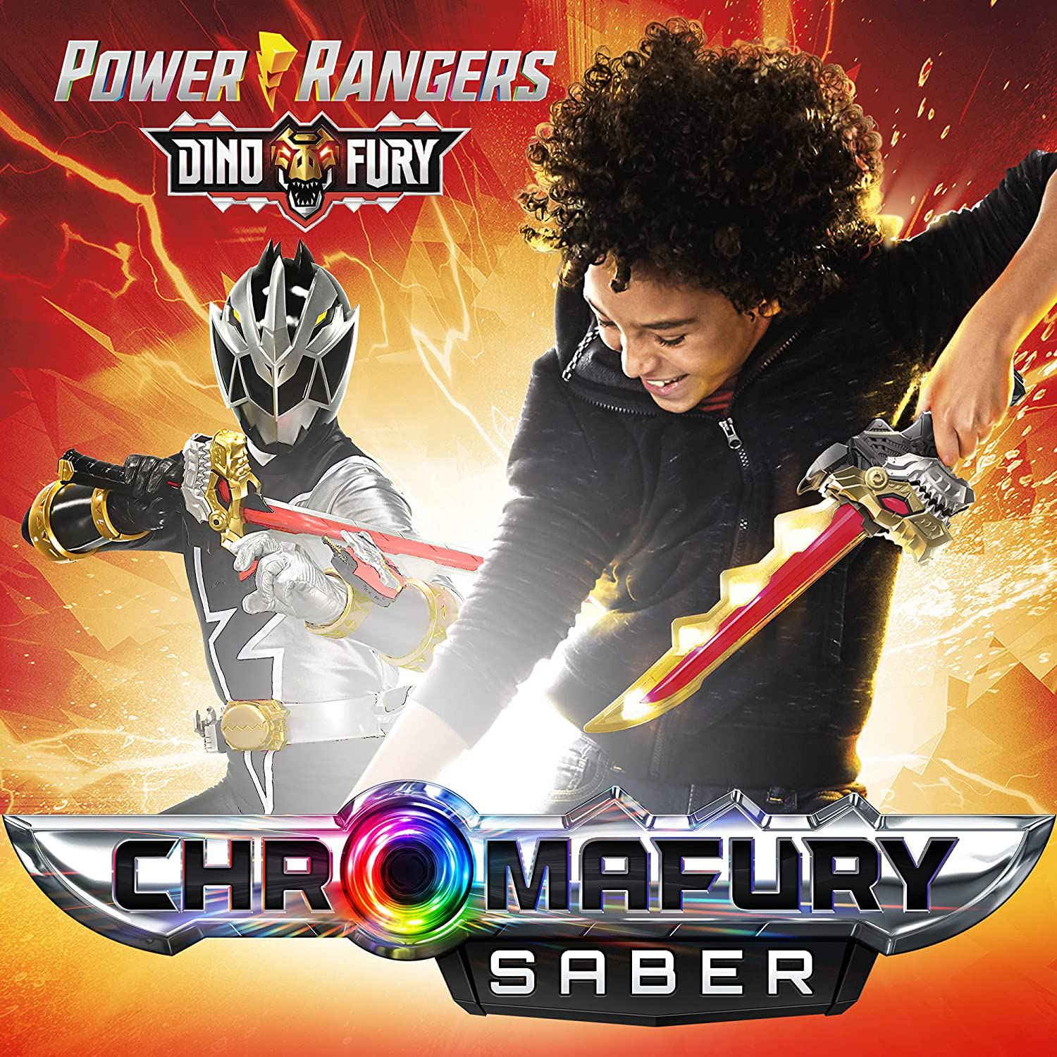 Power Rangers Dino Fury Chromafury Saber Electronic Color-Scanning Toy with Lights and Sounds, Inspired by the TV Show Ages 5 and Up