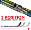 Franklin Sports Kids Folding Hockey 2 Goal Set - NHL - Street Hockey & Knee Hockey - Includes 2 Adjustable Hockey Sticks, 2 Knee Hockey Sticks, 2 Hockey Balls - 24 X 19 X 19 Inch Goal