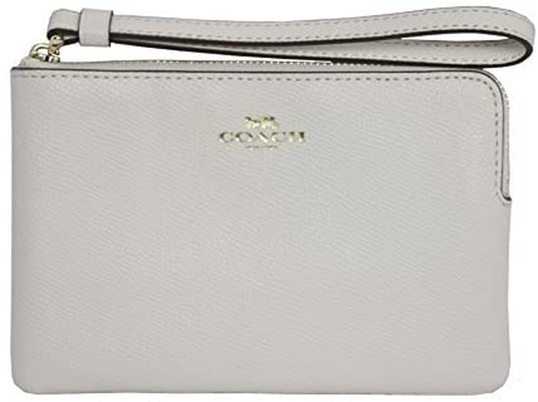 Coach Crossgrain Leather Corner Zip Wristlet