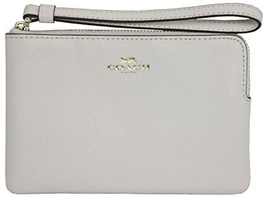 Coach Crossgrain Leather Corner Zip Wristlet