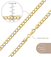 Jewelry Atelier Gold Chain Necklace Collection - 14K Solid Yellow Gold Filled Miami Cuban Curb Link Chain Necklaces for Women and Men with Different Sizes (2.7Mm, 3.6Mm, 4.5Mm, or 5.5Mm)