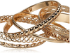 GUESS "Basic" Gold 7 Piece Mixed Bangle Bracelet