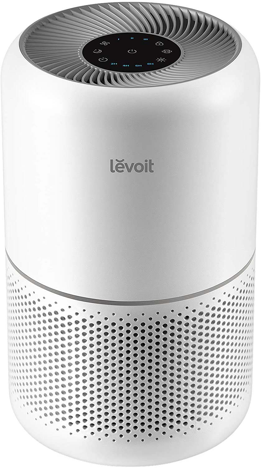LEVOIT Air Purifier for Home Allergies Pets Hair in Bedroom, H13 True HEPA Filter, 24Db Filtration System Cleaner Odor Eliminators, Ozone Free, Remove 99.97% Dust Smoke Mold Pollen, Core 300, White