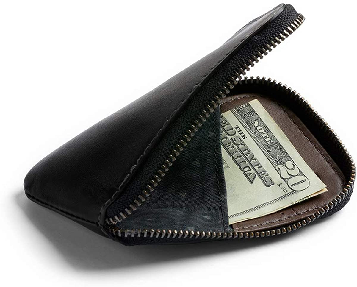 Bellroy Card Pocket (Small Leather Zipper Card Holder Wallet, Holds 4-15 Cards, Coin Pouch, Folded Note Storage)