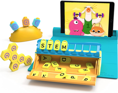 Plugo STEM Pack by Playshifu - Count, Letters & Link (3In1) | Math, Words, Magnetic Blocks, Puzzles | 4-10 Years STEM Toys | Gift Boys & Girls (Works with Ipads, Iphones, Samsung Tabs, Kindle Fire)