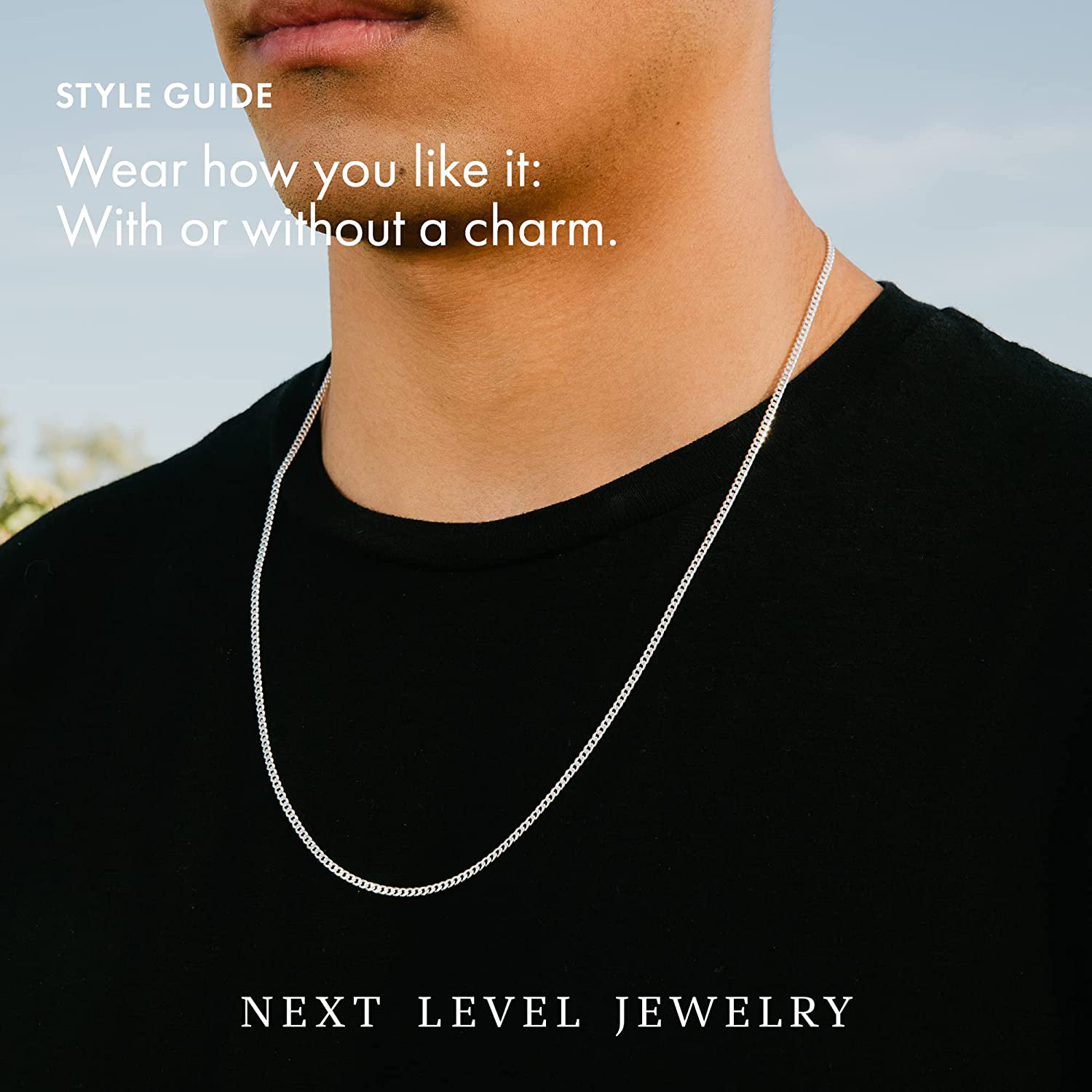 Diamond-Cut Silver Cuban Link Chain - Sterling Silver Chain for Men, Silver Necklace Men, Mens Silver Chain Necklace, Silver Chain Men, It-Prolux Solid 925 Italy, Next Level Jewelry