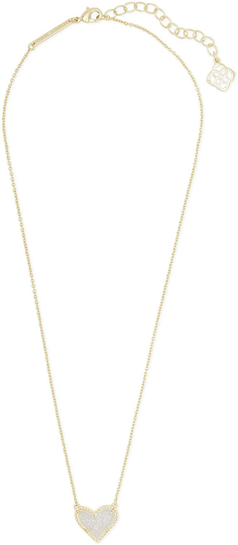 Kendra Scott Ari Heart Adjustable Length Pendant Necklace for Women, Fashion Jewelry
