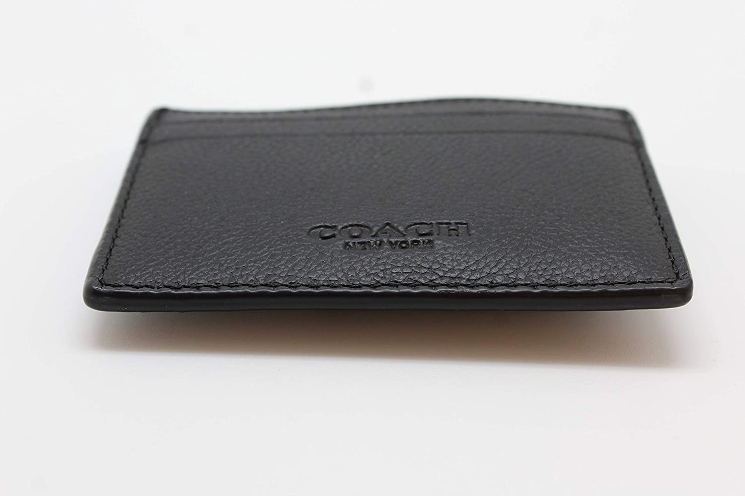 Coach Men'S Money Clip Card Case Calf Leather Wallet, F75459
