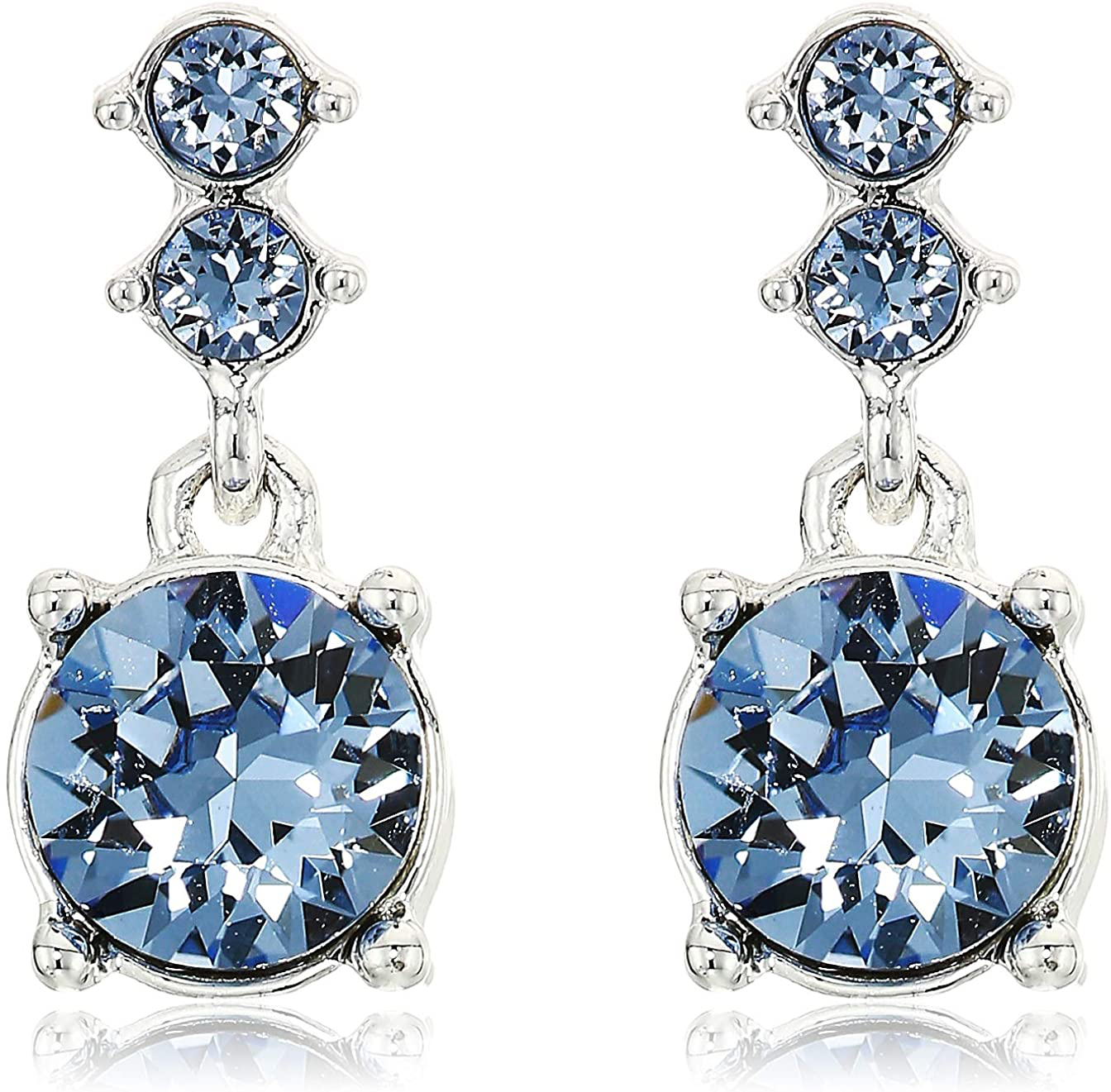 NINE WEST Women'S Boxed Necklace/Pierced Earrings Set, Silver/Blue, One Size