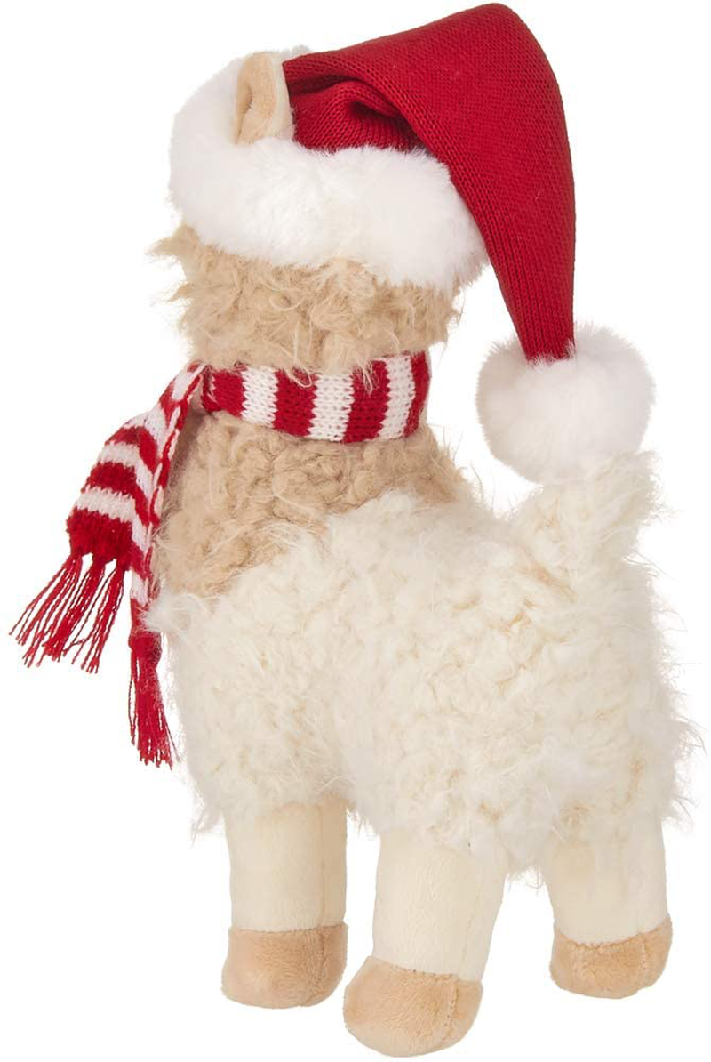 Bearington Holly Llama Plush Holiday Llama Stuffed Animal, 10 Inches