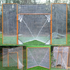 Ezgoal Lacrosse Folding Goal with Backstop and Targets, Orange , 6' X 6'