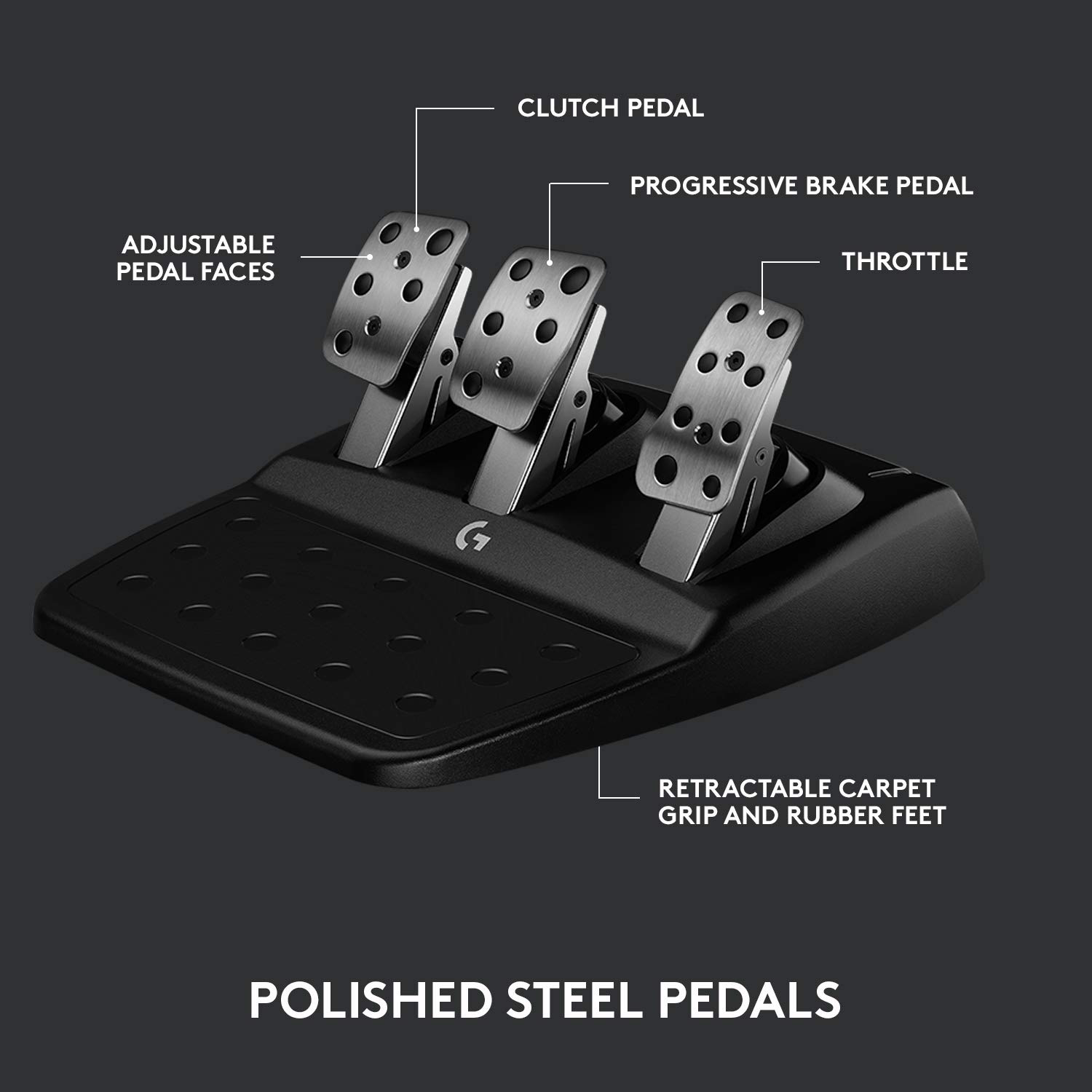 Logitech G923 Racing Wheel and Pedals for Xbox X|S, Xbox One and PC Featuring TRUEFORCE up to 1000 Hz Force Feedback, Responsive Pedal, Dual Clutch Launch Control, and Genuine Leather Wheel Cover