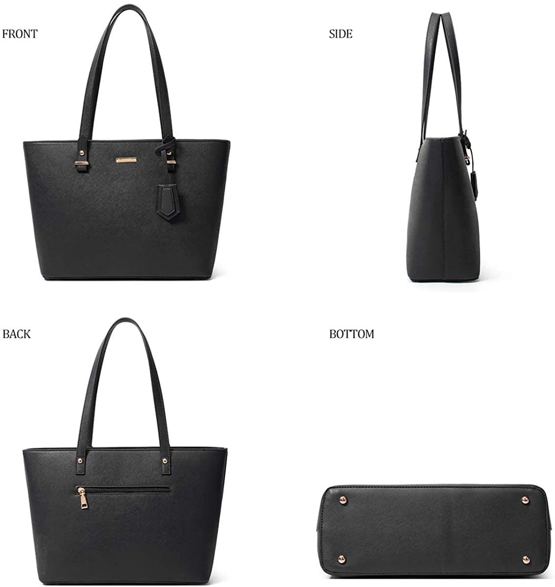 Women Fashion Handbags Wallet Tote Bag Shoulder Bag Top Handle Satchel Purse Set 4Pcs