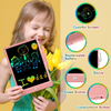 FLUESTON LCD Writing Tablet 10 Inch Drawing Pad, Colorful Screen Doodle Board for Kids, Traveling Gift Toys for 2 3 4 5 6 Year Old Boys and Girls
