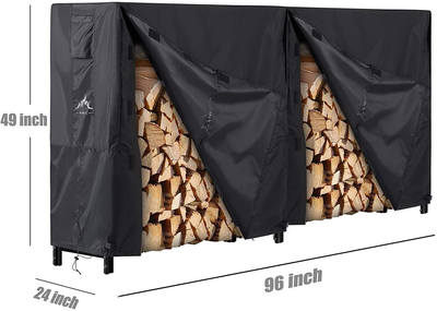 Himal Outdoor Firewood Racks Cover Log Rack Waterproof Firewood Cover Fit 8FT Wood Rack