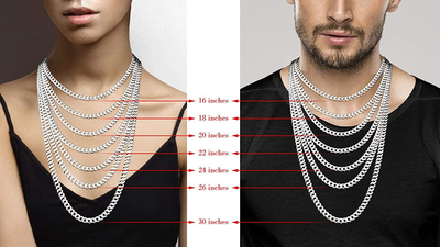 Miabella Solid 925 Sterling Silver Italian 7Mm Diamond Cut Cuban Link Curb Chain Necklace for Men Women, 16, 18, 20, 22, 24, 26, 30 Inch