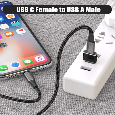 USB C Female to USB Male Adapter 2 Pack,Type a Charger Cable Adapter for Iphone 11 12 13 Mini Pro Max,Airpods M1 Ipad Air 2020 2021,Samsung Galaxy Note 10 S20 plus 20 S21 21 FE Ultra,Google Pixel 6 5