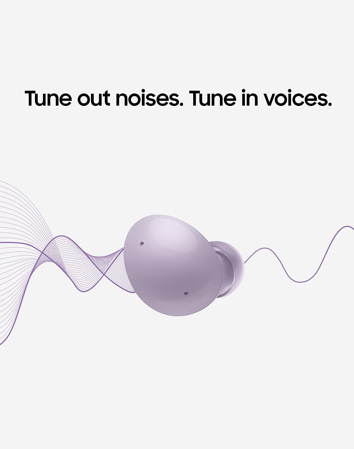 SAMSUNG Galaxy Buds 2 True Wireless Earbuds Noise Cancelling Ambient Sound Bluetooth Lightweight Comfort Fit Touch Control US Version, Lavender