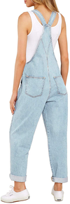 Luvamia Women'S Casual Stretch Adjustable Denim Bib Overalls Jeans Pants Jumpsuits